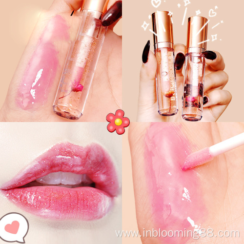 Clear Shiny Moisturizing Air Flower Mirror Lip glaze